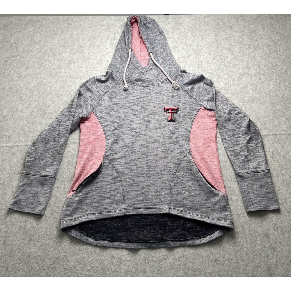 Texas Tech Red Raiders Hoodie Womens Large Gray NCAA Basketball Pressbox